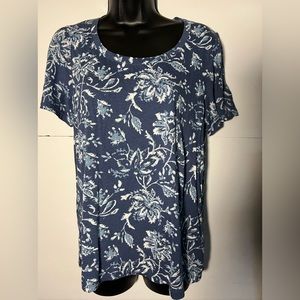 Lucky Brand Shirt Womens Lightweight Short Sleeve Size S - Blue Multi (NWT)